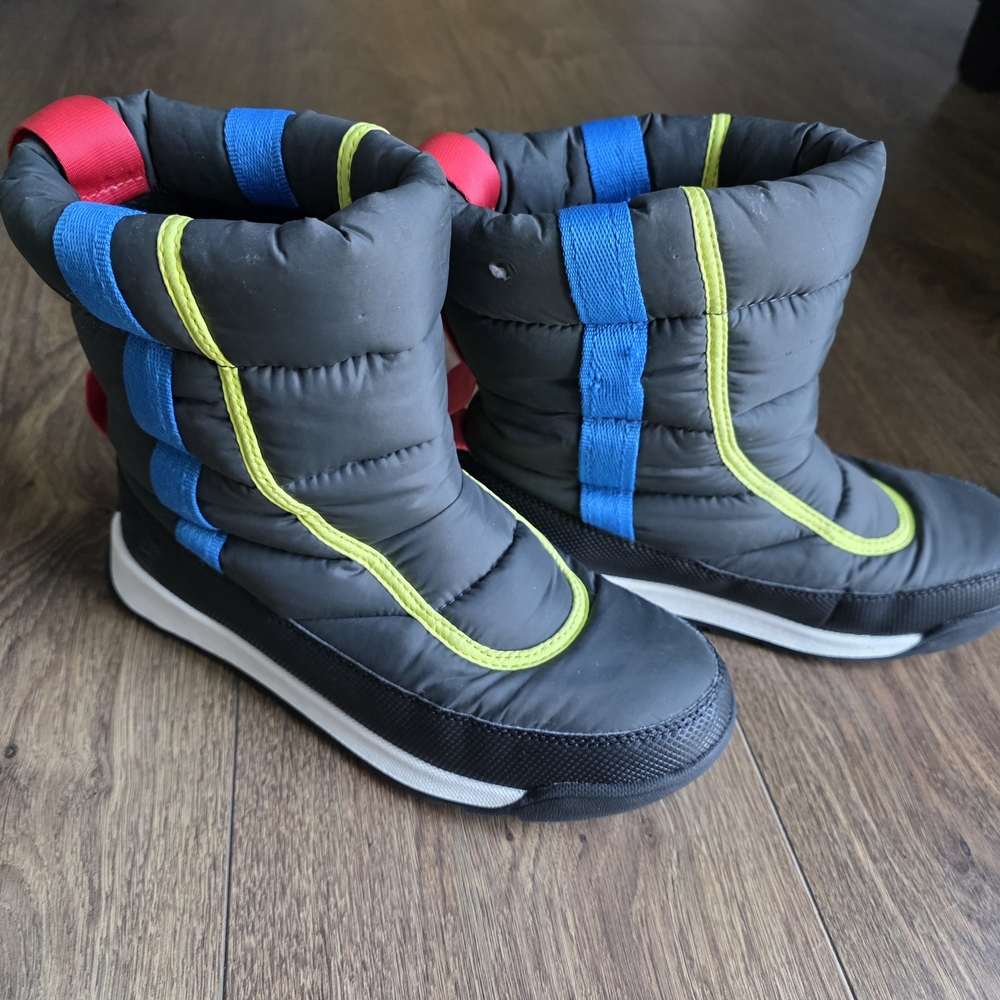 Sorel Kids Black and Blue Snow Boots